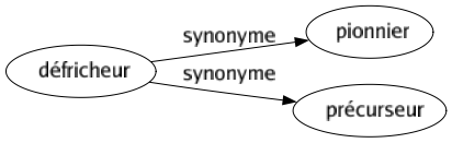 Synonyme de Défricheur : Pionnier Précurseur 