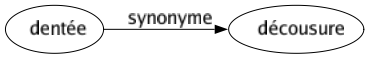Synonyme de Dentée : Décousure 