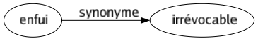 Synonyme de Enfui : Irrévocable 