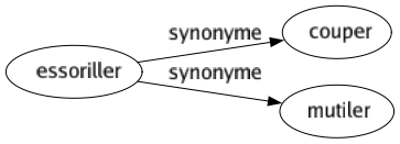 Synonyme de Essoriller : Couper Mutiler 