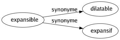 Synonyme de Expansible : Dilatable Expansif 