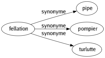 Synonyme de Fellation : Pipe Pompier Turlutte 