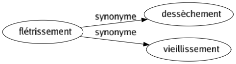 Synonyme de Flétrissement : Dessèchement Vieillissement 