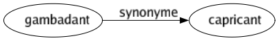 Synonyme de Gambadant : Capricant 