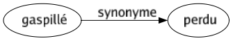 Synonyme de Gaspillé : Perdu 