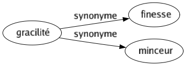 Synonyme de Gracilité : Finesse Minceur 
