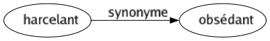 Synonyme de Harcelant : Obsédant 