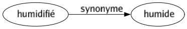 Synonyme de Humidifié : Humide 