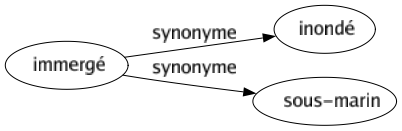 Synonyme de Immergé : Inondé Sous-marin 