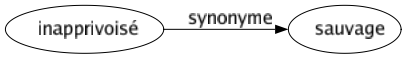 Synonyme de Inapprivoisé : Sauvage 