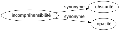 Synonyme de Incompréhensibilité : Obscurité Opacité 