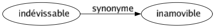 Synonyme de Indévissable : Inamovible 
