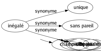Synonyme de Inégalé : Unique Sans pareil Hors de pair 