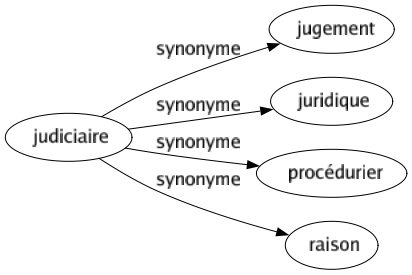 Synonyme de Judiciaire : Jugement Juridique Procédurier Raison 