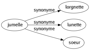 Synonyme de Jumelle : Lorgnette Lunette Soeur 