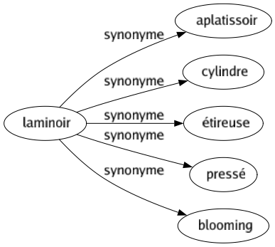 Synonyme de Laminoir : Aplatissoir Cylindre Étireuse Pressé Blooming 