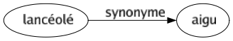 Synonyme de Lancéolé : Aigu 