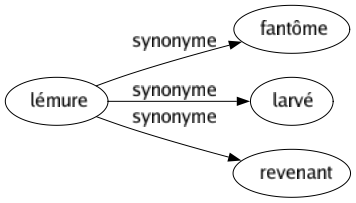 Synonyme de Lémure : Fantôme Larvé Revenant 