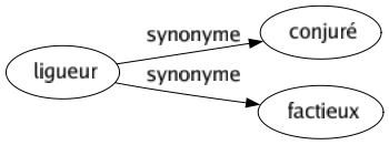 Synonyme de Ligueur : Conjuré Factieux 