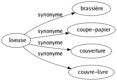 Synonyme de Liseuse : Brassière Coupe-papier Couverture Couvre-livre 