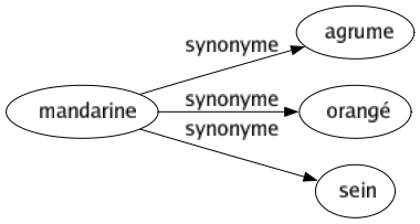 Synonyme de Mandarine : Agrume Orangé Sein 