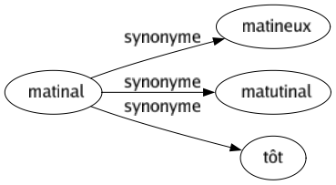 Synonyme de Matinal : Matineux Matutinal Tôt 
