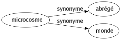 Synonyme de Microcosme : Abrégé Monde 