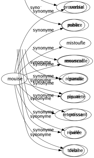 Synonyme de Mouise : Crasse Misère Mistoufle Mouscaille Panade Pauvreté Poisse Purée Débine 