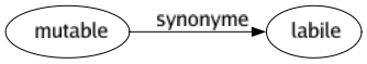 Synonyme de Mutable : Labile 