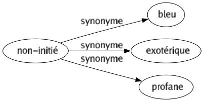 Synonyme de Non-initié : Bleu Exotérique Profane 