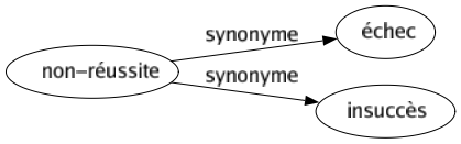Synonyme de Non-réussite : Échec Insuccès 