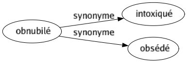 Synonyme de Obnubilé : Intoxiqué Obsédé 