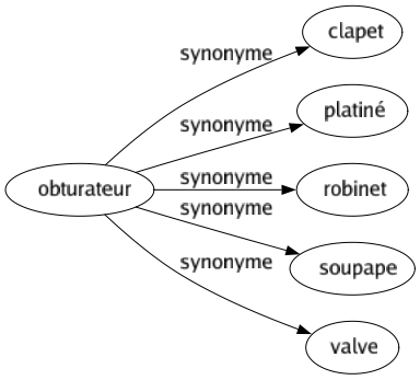 Synonyme de Obturateur : Clapet Platiné Robinet Soupape Valve 