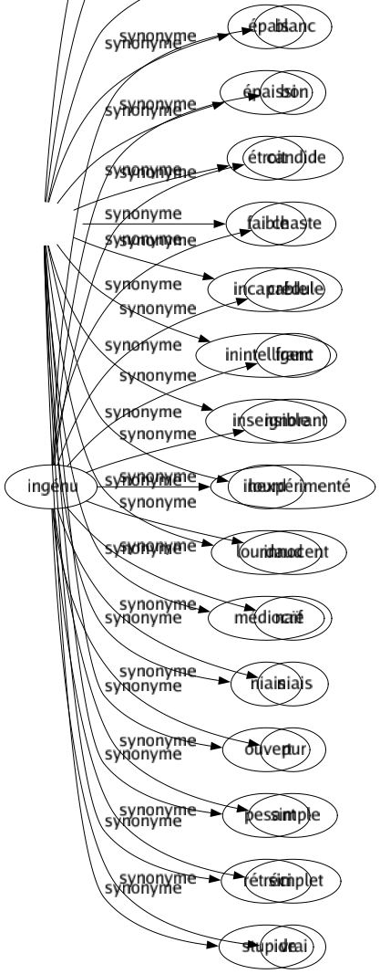 Synonyme de Obtus : Arrondi Balourd Béotien Bête Borné Bouché Débile Émoussé Épais Épaissi Étroit Faible Incapable Inintelligent Insensible Lourd Lourdaud Médiocre Niais Ouvert Pesant Rétréci Stupide 
