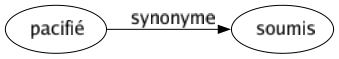 Synonyme de Pacifié : Soumis 