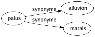 Synonyme de Palus : Alluvion Marais 