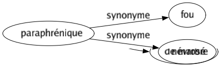 Synonyme de Paraphrénique : Fou Névrosé 