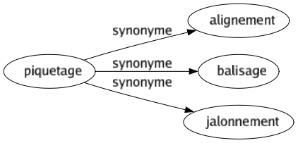 Synonyme de Piquetage : Alignement Balisage Jalonnement 