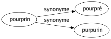 Synonyme de Pourprin : Pourpré Purpurin 