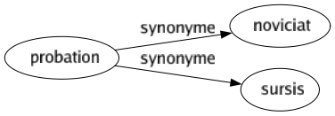 Synonyme de Probation : Noviciat Sursis 