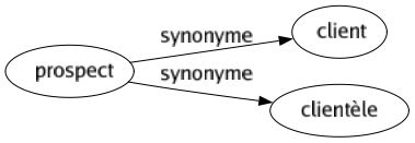 Synonyme de Prospect : Client Clientèle 
