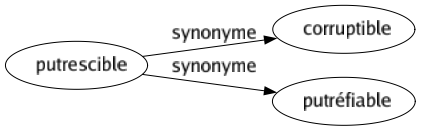 Synonyme de Putrescible : Corruptible Putréfiable 