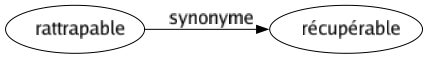 Synonyme de Rattrapable : Récupérable 