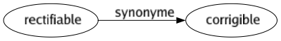 Synonyme de Rectifiable : Corrigible 