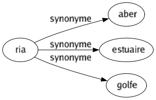 Synonyme de Ria : Aber Estuaire Golfe 
