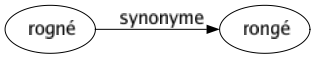 Synonyme de Rogné : Rongé 