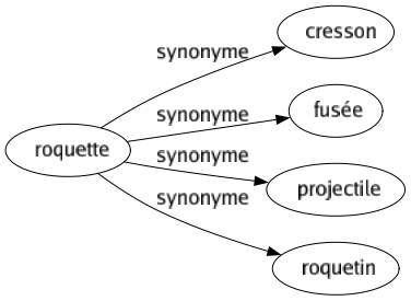 Synonyme de Roquette : Cresson Fusée Projectile Roquetin 