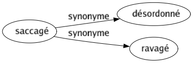 Synonyme de Saccagé : Désordonné Ravagé 