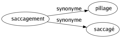 Synonyme de Saccagement : Pillage Saccagé 
