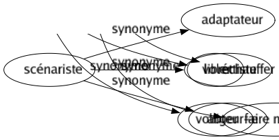 Synonyme de Scénariste : Adaptateur Librettiste Auteur-e 